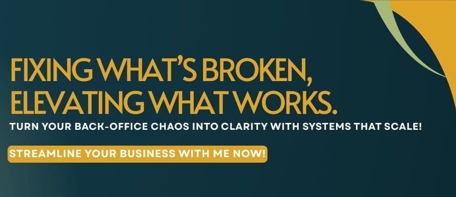A motivational banner emphasizing fixing broken systems and keeping what works.